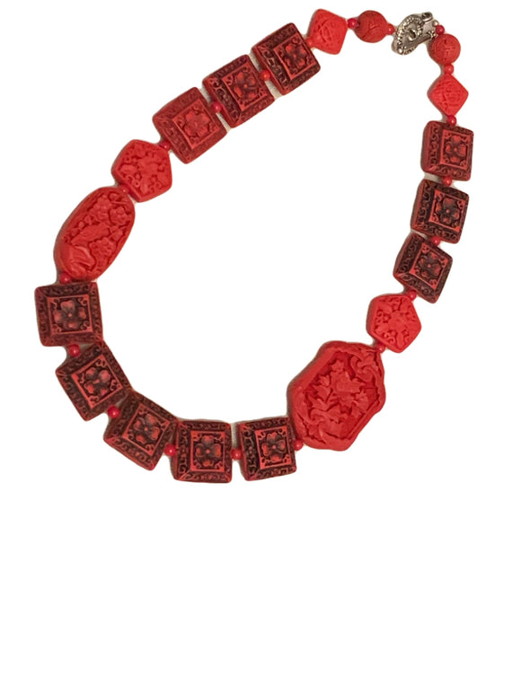 Red Cinnabar Necklace
