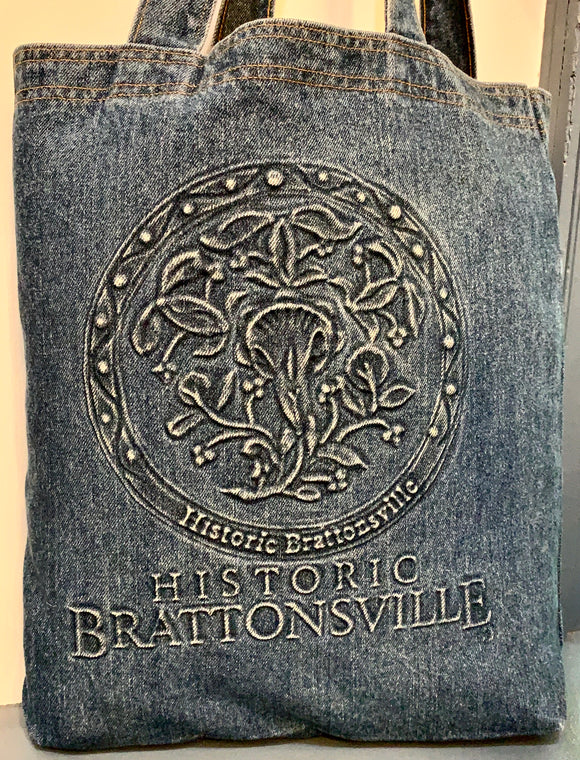 Historic Brattonsville Embossed denim tote